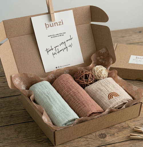 Baby Swaddle Gift Box with Card