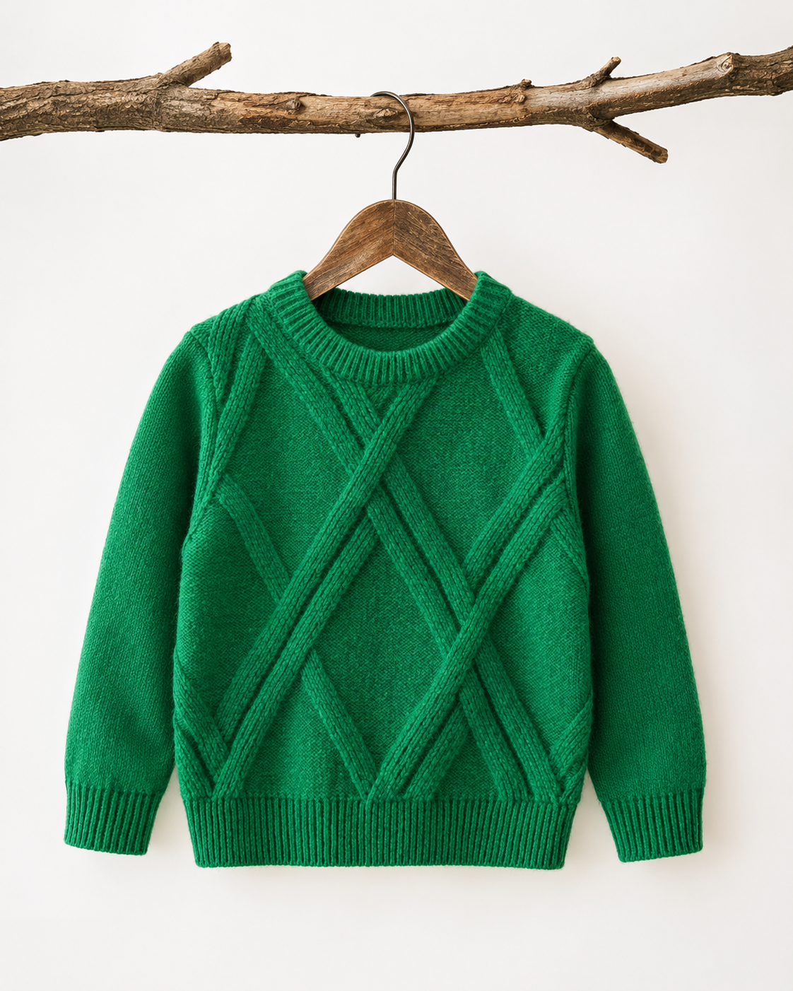 Boys green long sleeve sweater