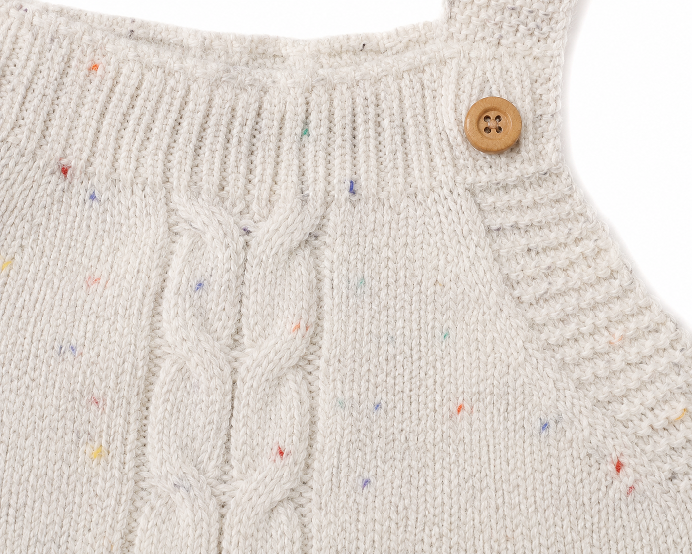 Baby Knitted Sweater Sleeveless with lightly colorful thread 