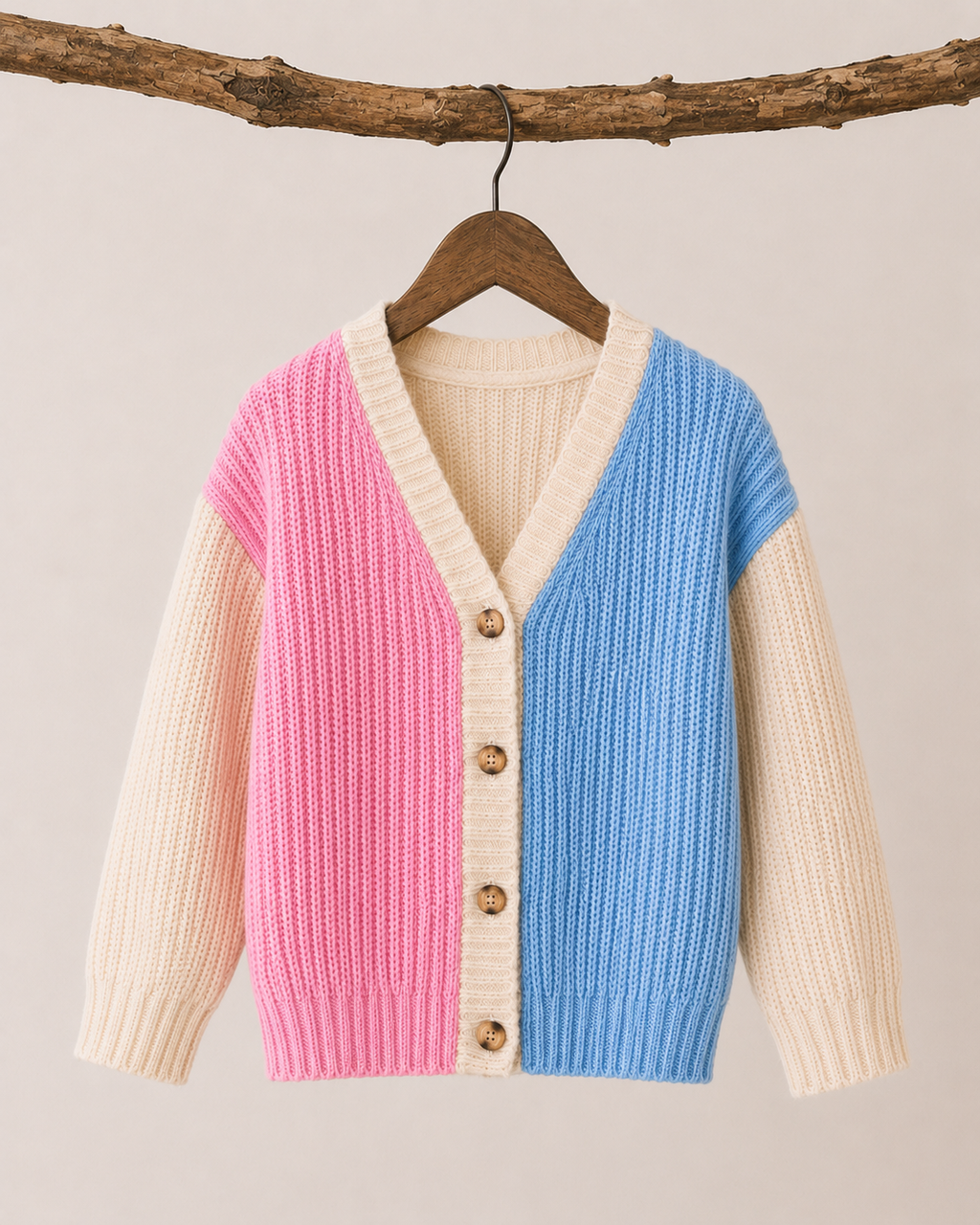 Two tone girls cardigan
