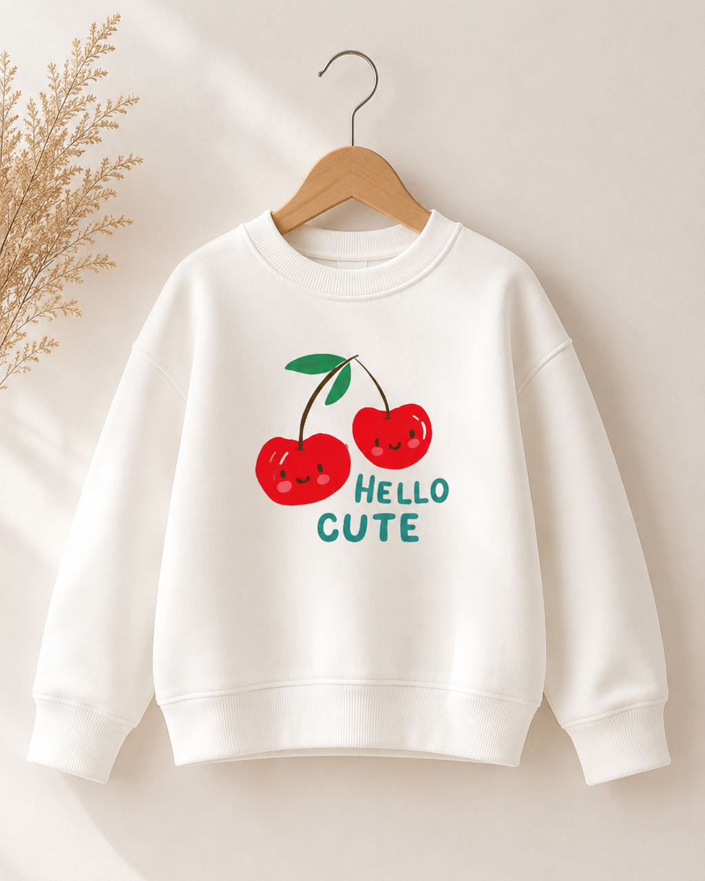 Cherry print sweatshirt baby girl