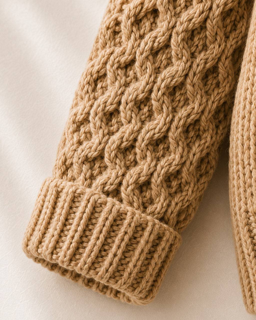 Boys brown cable knit button down sweater