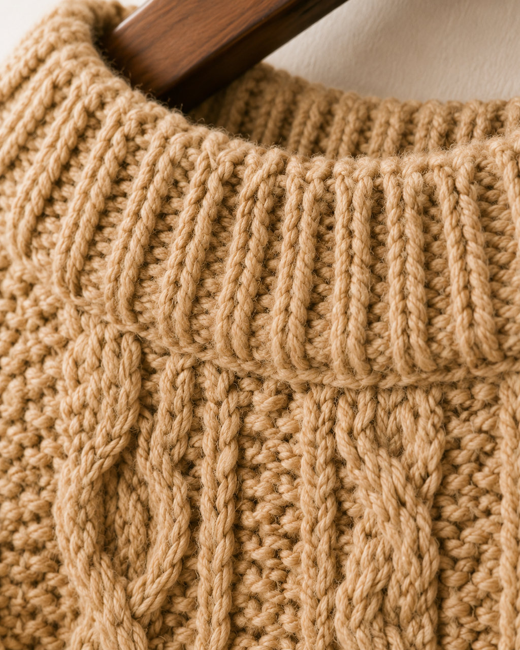 Boys brown cable knit button down sweater
