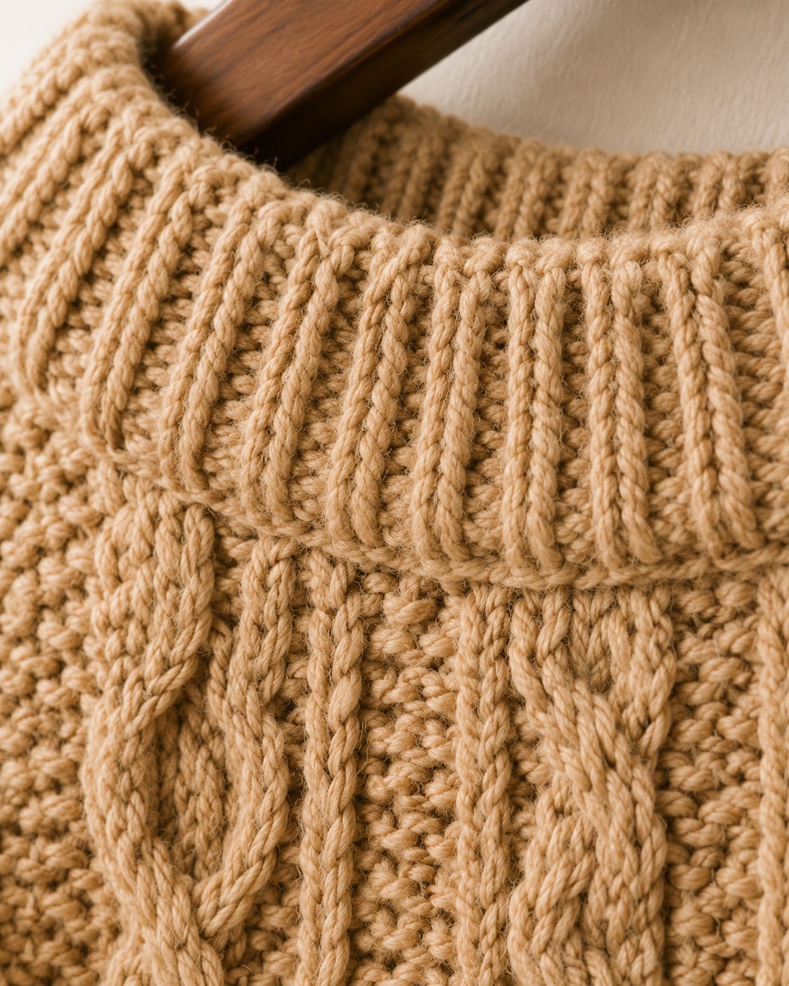 Boys brown cable knit button down sweater