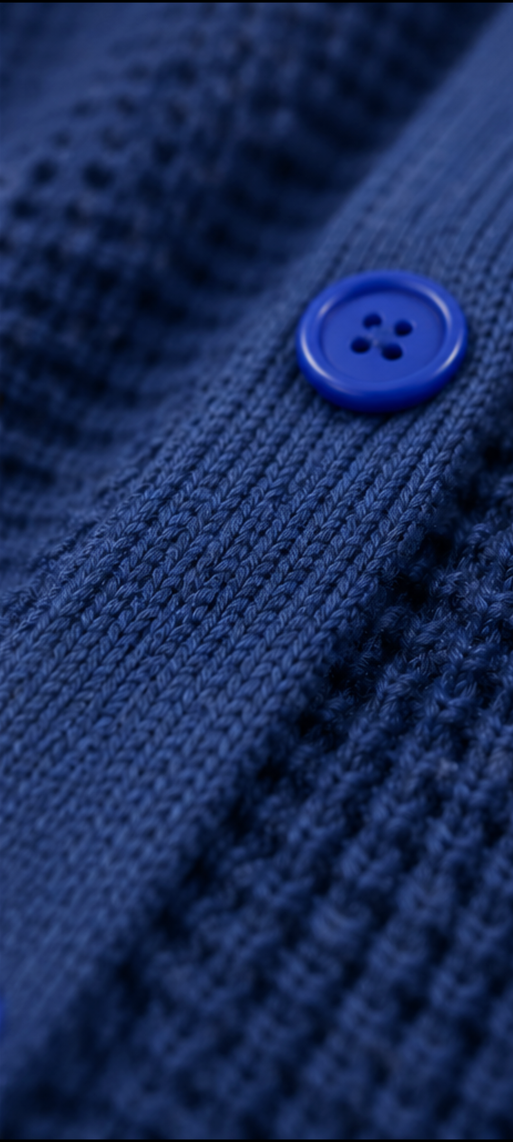 Boys chunky knit blue long sleeve cardigan