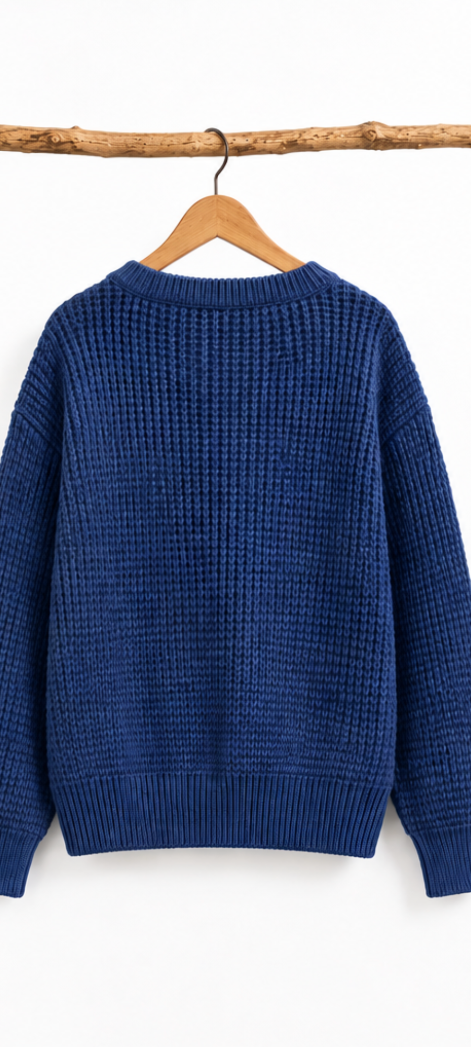 Boys chunky knit blue long sleeve cardigan