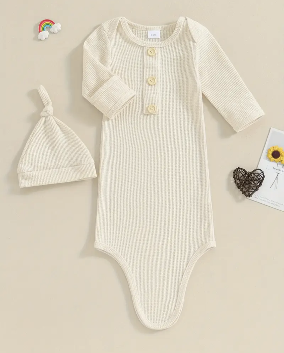 Baby clothing set with hat Gift Box with Card