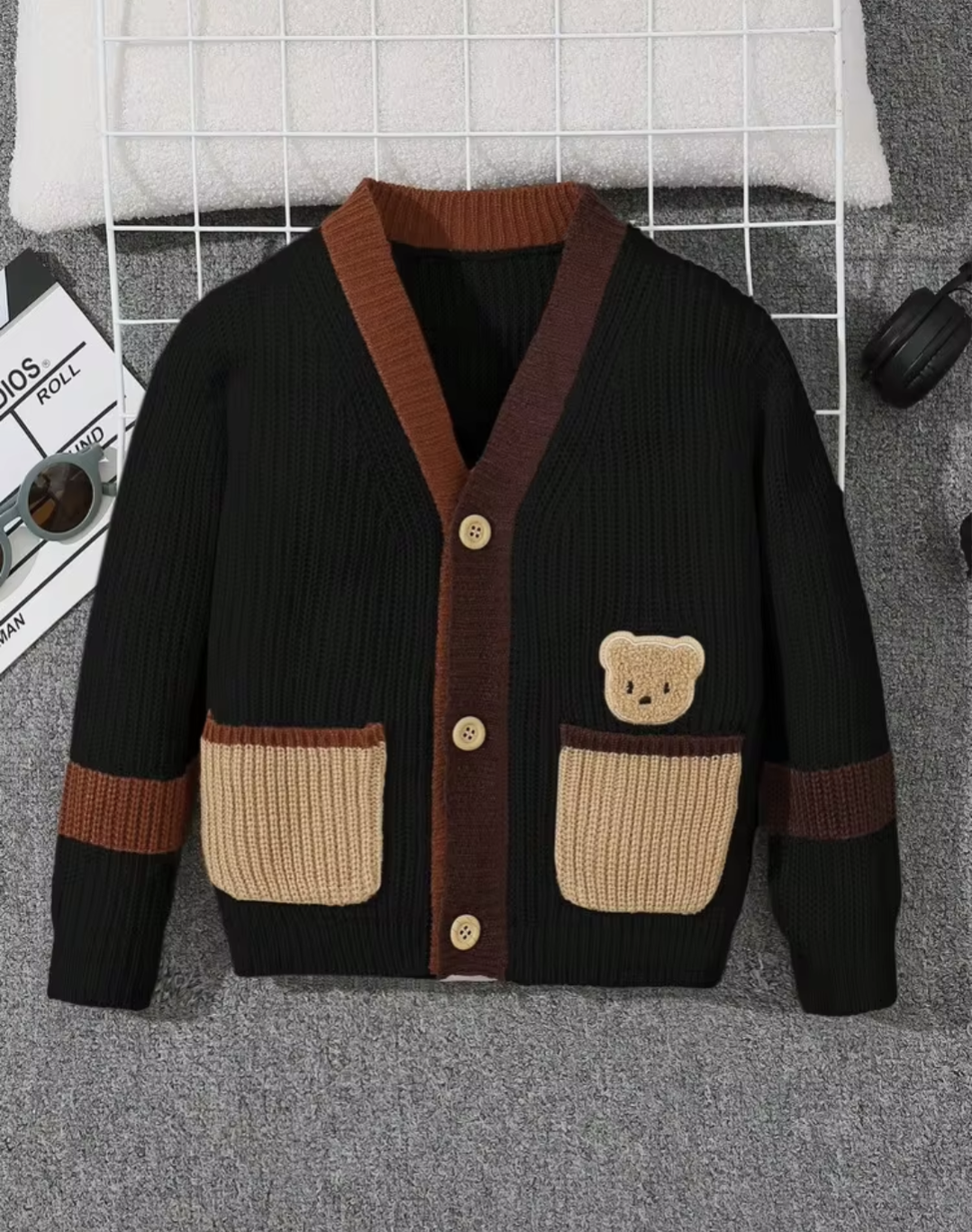 Boys brown cardigan