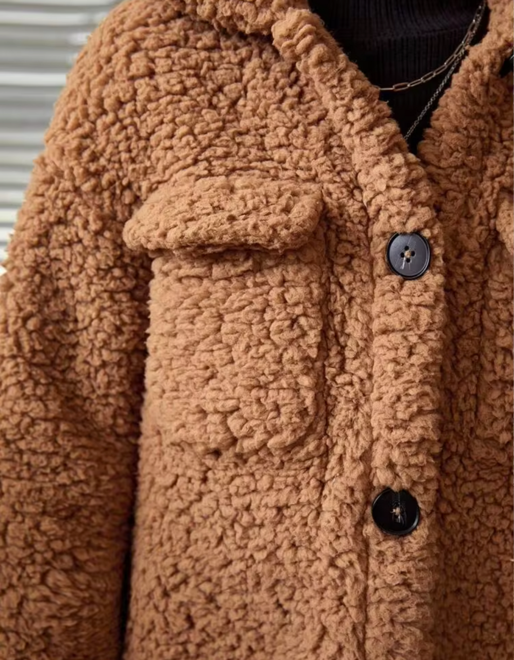 Girls Sherpa Mid Length Jacket