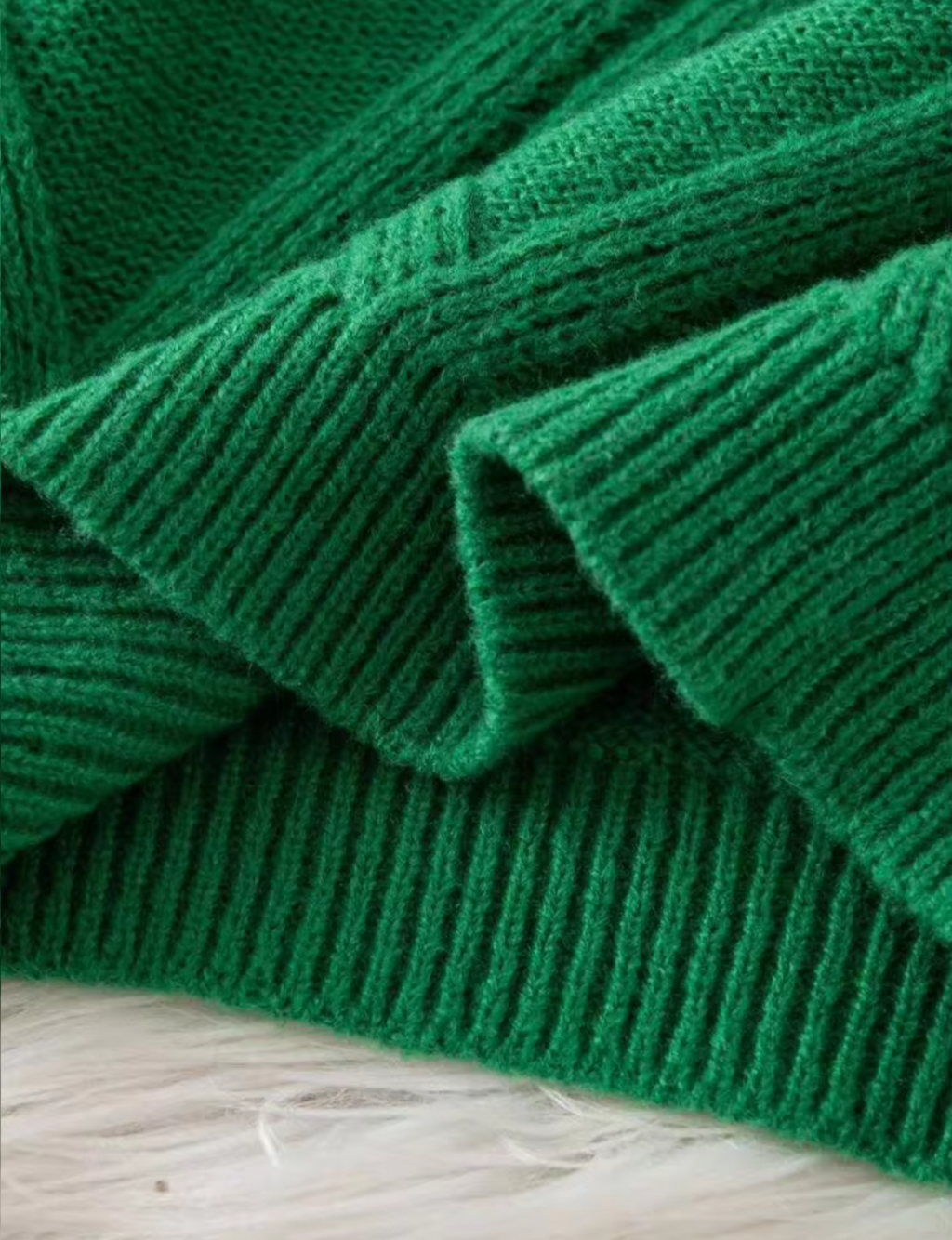 Boys green long sleeve sweater