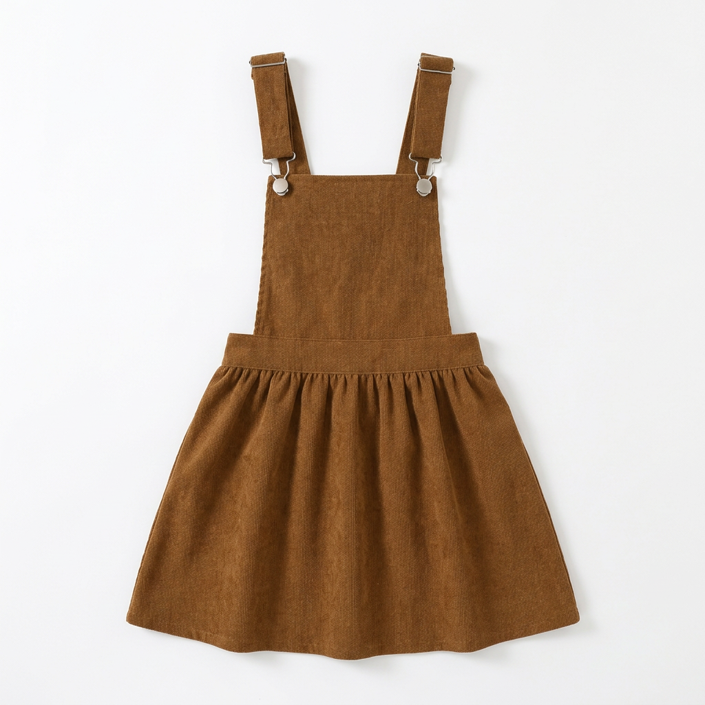 Girls' Adjustable Suspender corduroy dress